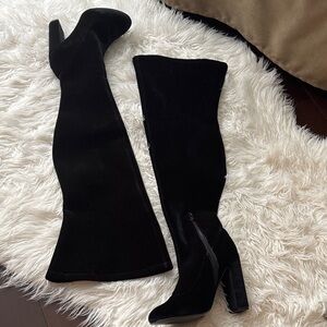 Velvet Black Over the knee Women's Boots